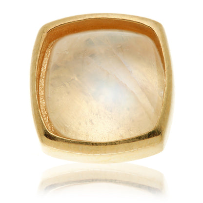 TL - 14ct Gold Internal Moonstone Cabochon Cushion Attachment