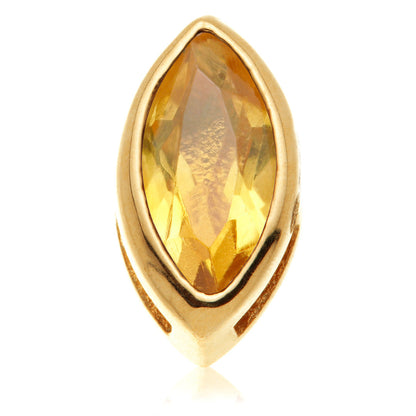 TL - 14ct Gold Internal Citrine Marquise Attachment