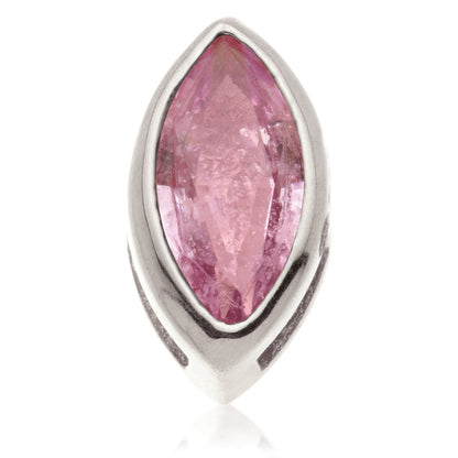 TL - 14ct Gold Threadless Multi Sapphire Marquise Pin Attachment