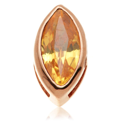 TL - 14ct Gold Threadless Multi Sapphire Marquise Pin Attachment