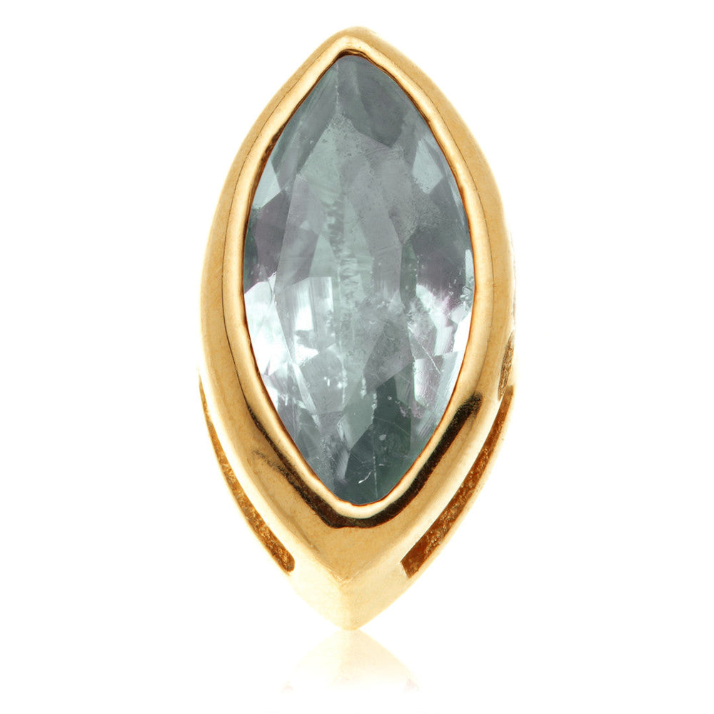 TL - 14ct Gold Threadless Multi Sapphire Marquise Pin Attachment