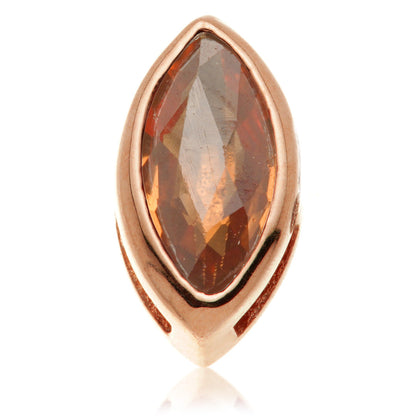 TL - 14ct Gold Threadless Multi Sapphire Marquise Pin Attachment
