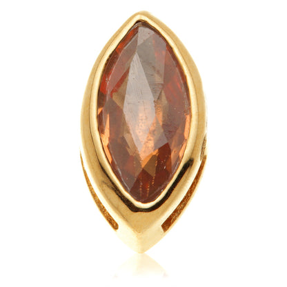 TL - 14ct Gold Threadless Multi Sapphire Marquise Pin Attachment