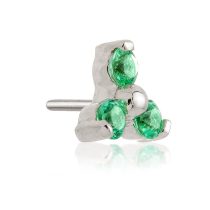 TL - 14ct Gold Semi-Precious Trinity Gem Pin Attachment