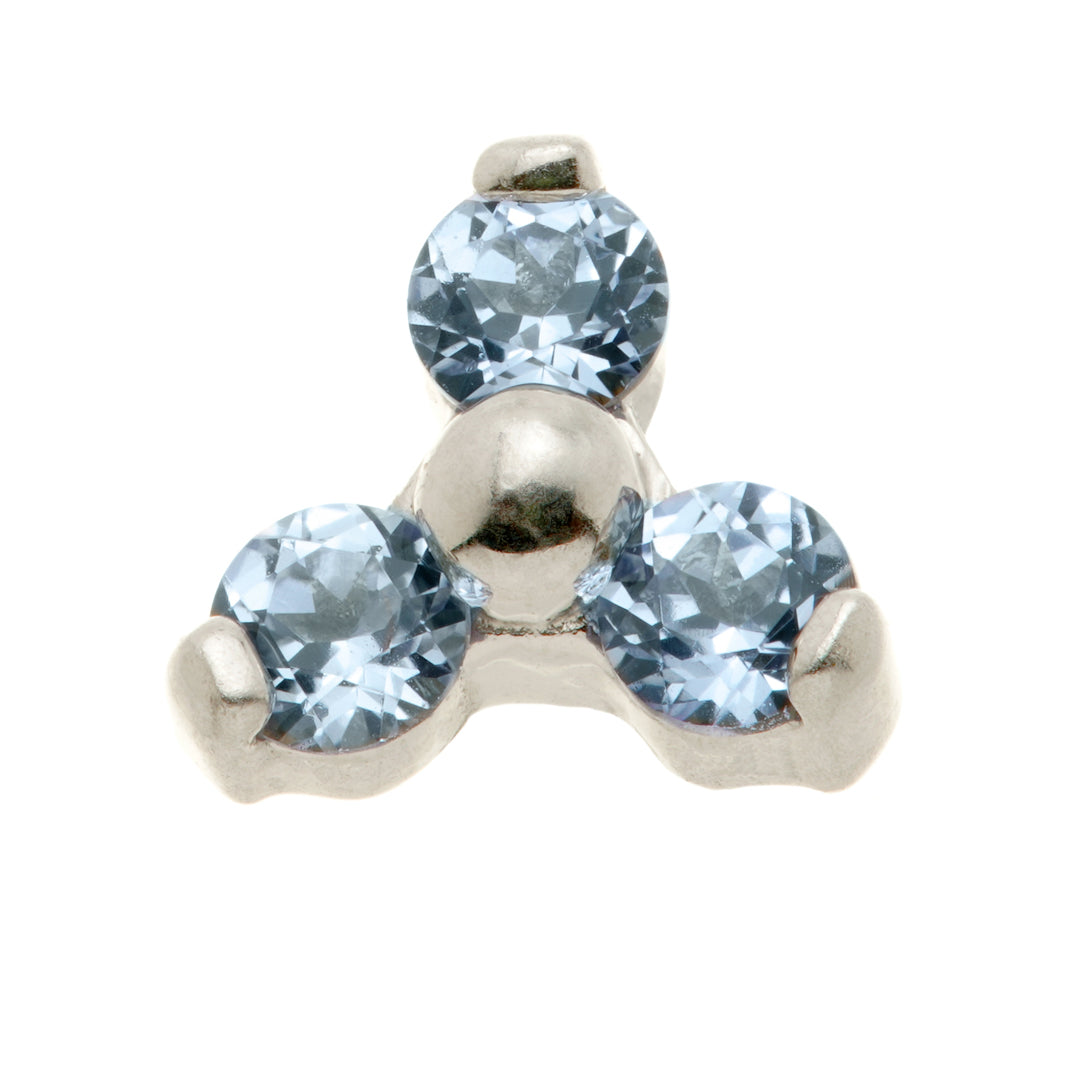 TL - 14ct Gold Semi-Precious Trinity Gem Pin Attachment