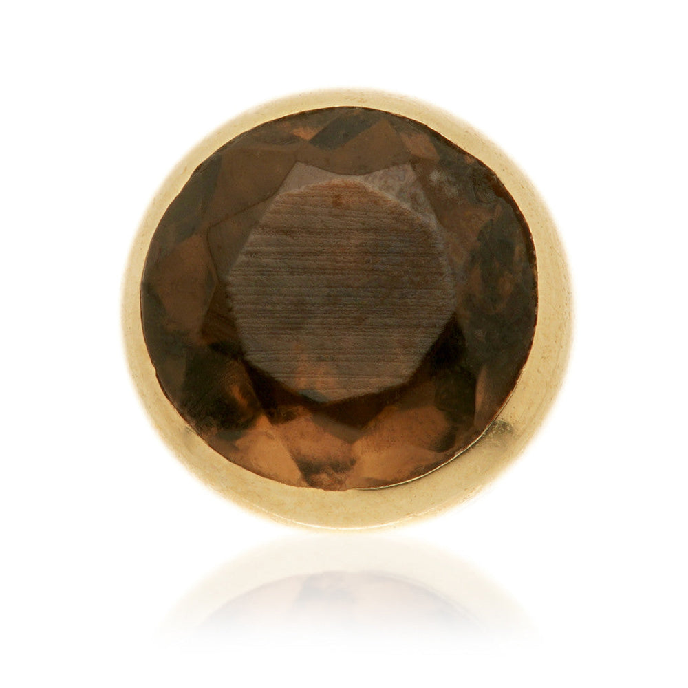TL - 14ct Internal Gold Smokey Quartz Bezel Attachment