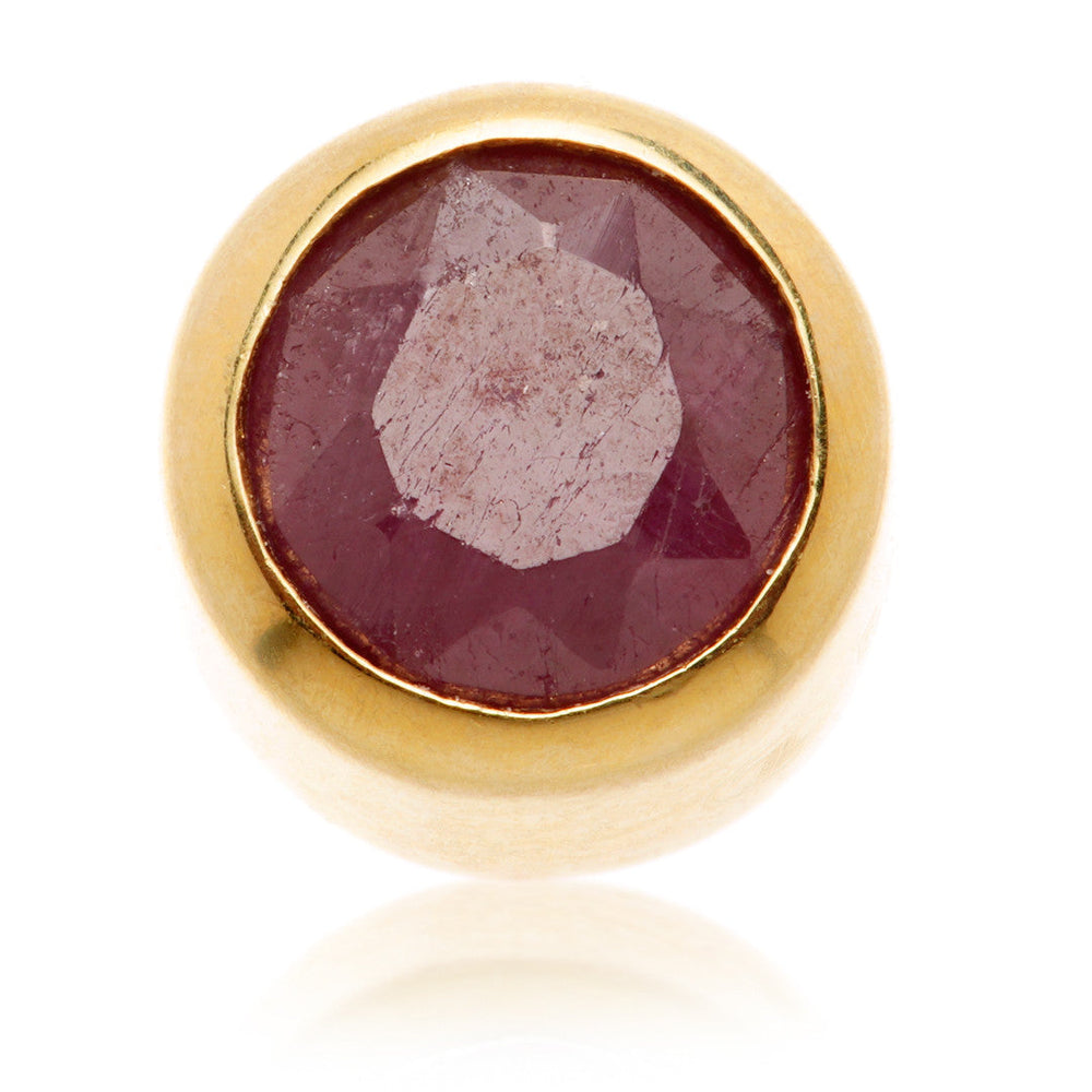 TL - 14ct Internal Gold Ruby Bezel Attachment