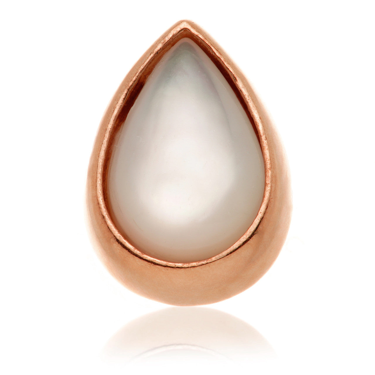 TL - 14ct Gold Internal Mother of Pearl Cabochon Pear Attachment