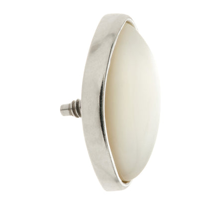TL - 14ct Gold Internal Mother of Pearl Cabochon Marquise Attachment