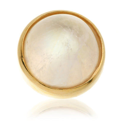 TL - 14ct Gold Internal Moonstone Cabochon Round Attachment