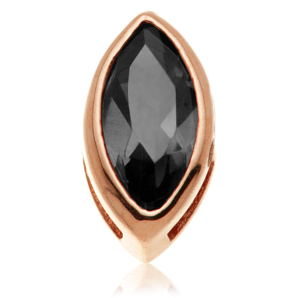 TL - 14ct Gold Internal Black Diamond Marquise Attachment