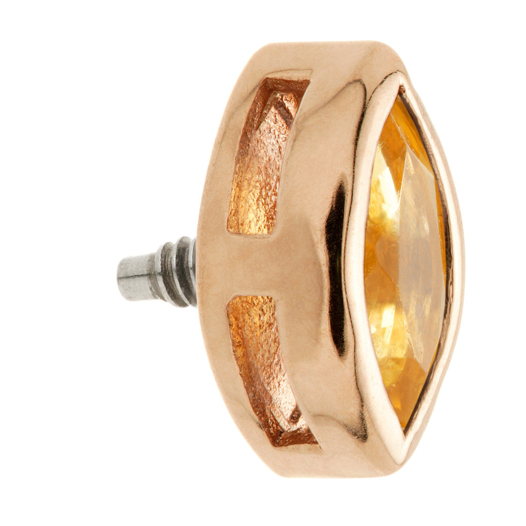 TL - 14ct Gold Internal Citrine Marquise Attachment