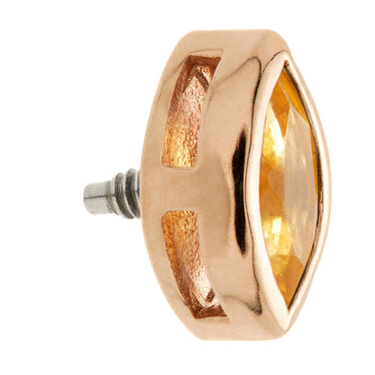 TL - 14ct Gold Internal Citrine Marquise Attachment