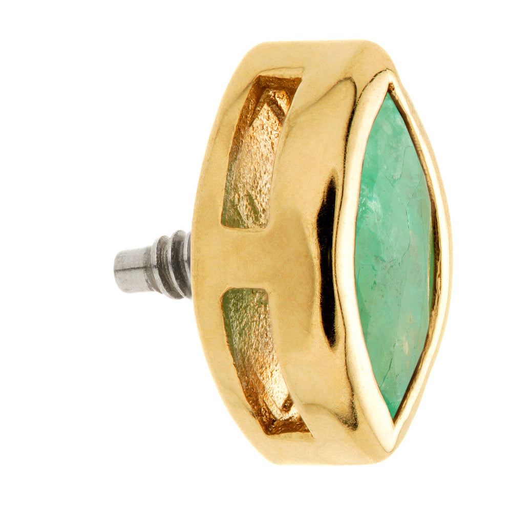 TL - 14ct Gold Internal Emerald Marquise Attachment