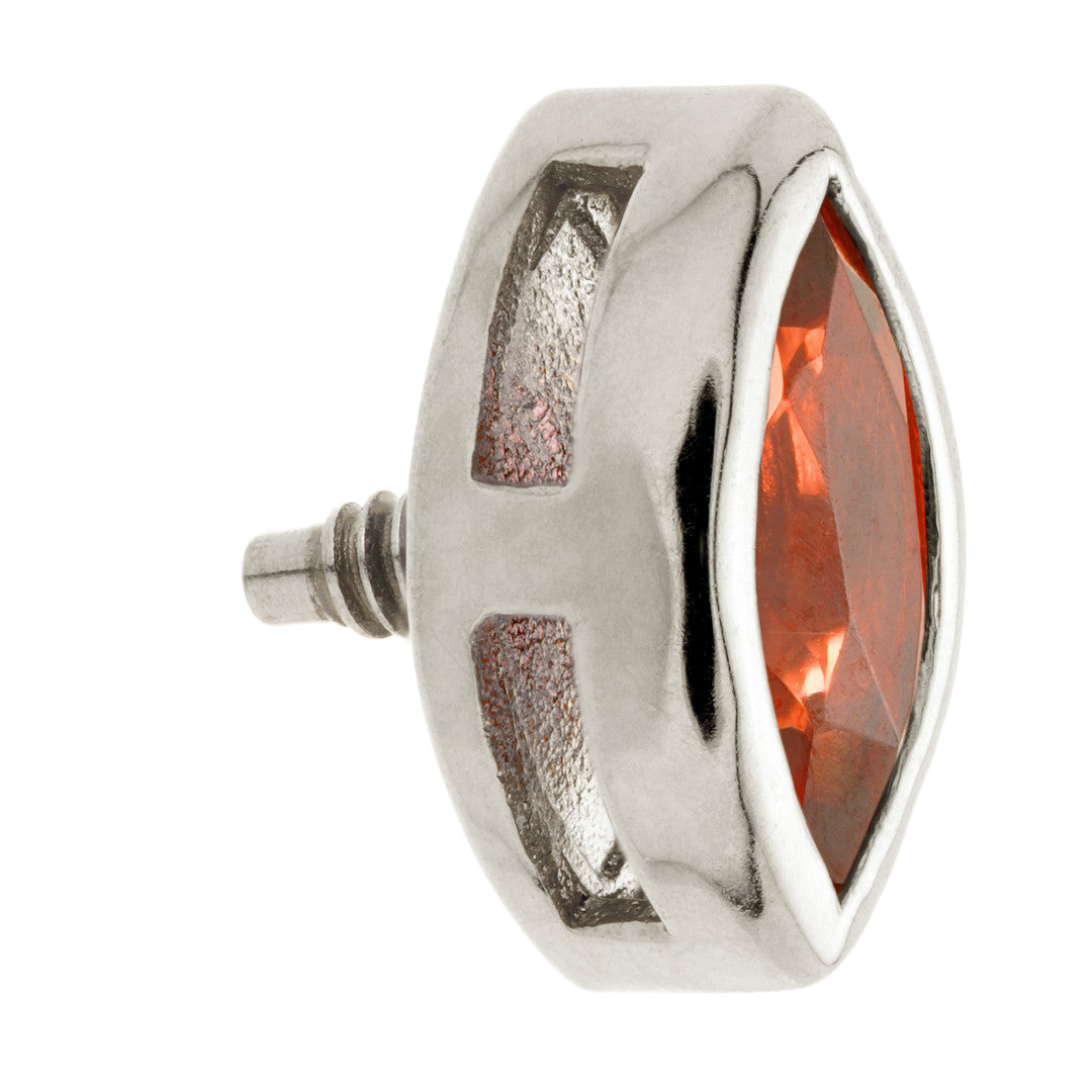 TL - 14ct Gold Internal Garnet Marquise Attachment