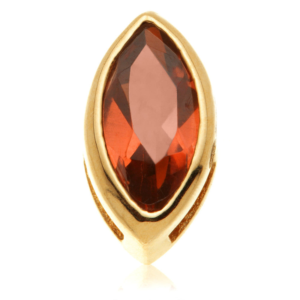 TL - 14ct Gold Internal Garnet Marquise Attachment