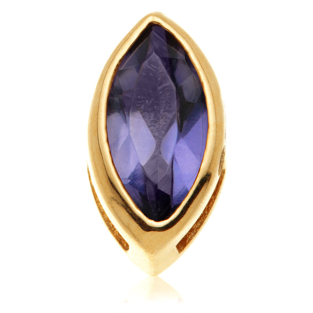 TL - 14ct Gold Internal Iolite Marquise Attachment