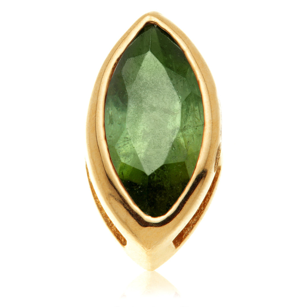 TL - 14ct Gold Internal Multi Tourmaline Marquise Attachment