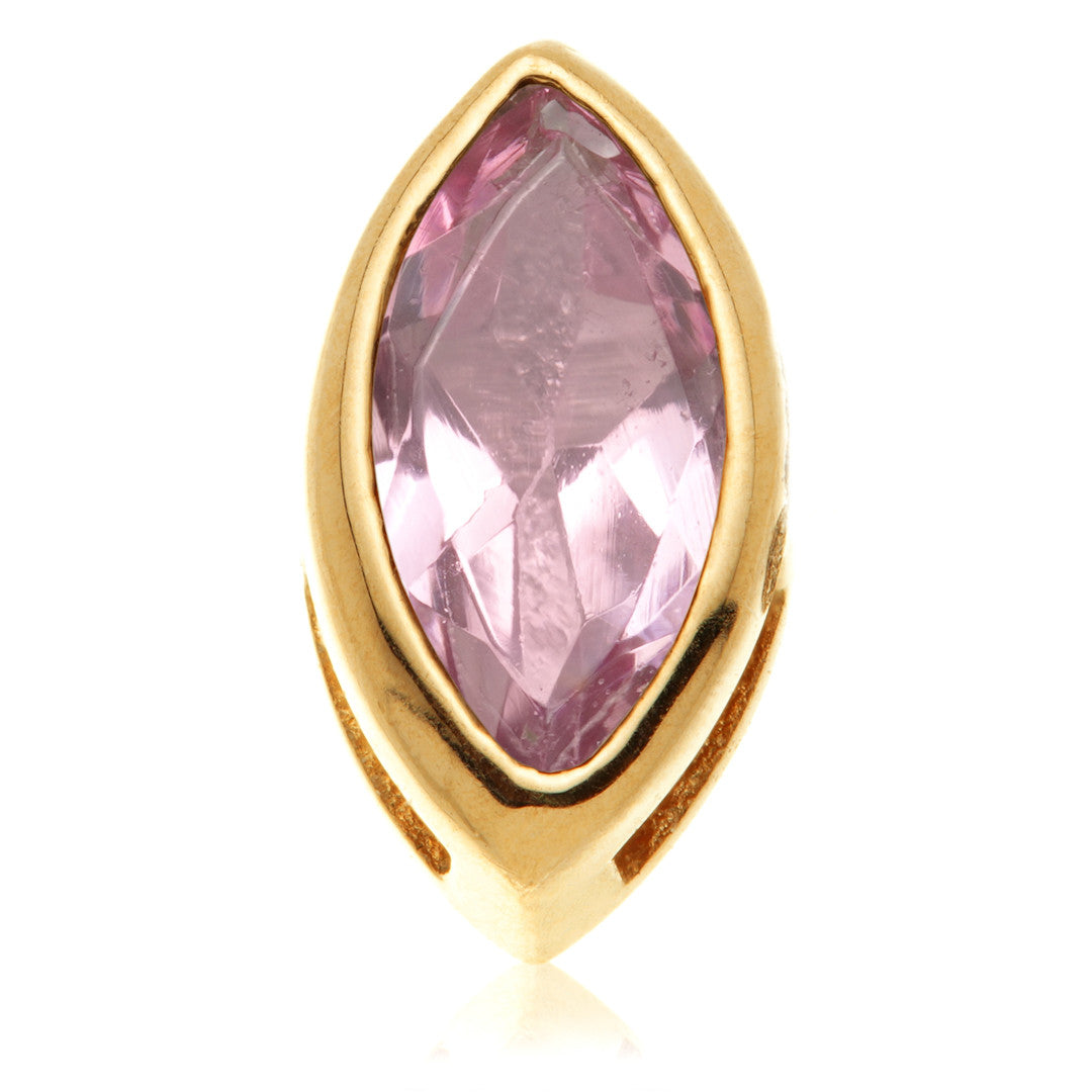 TL - 14ct Gold Internal Multi Tourmaline Marquise Attachment