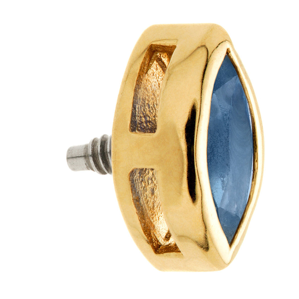 TL - 14ct Gold Internal Sapphire Marquise Attachment