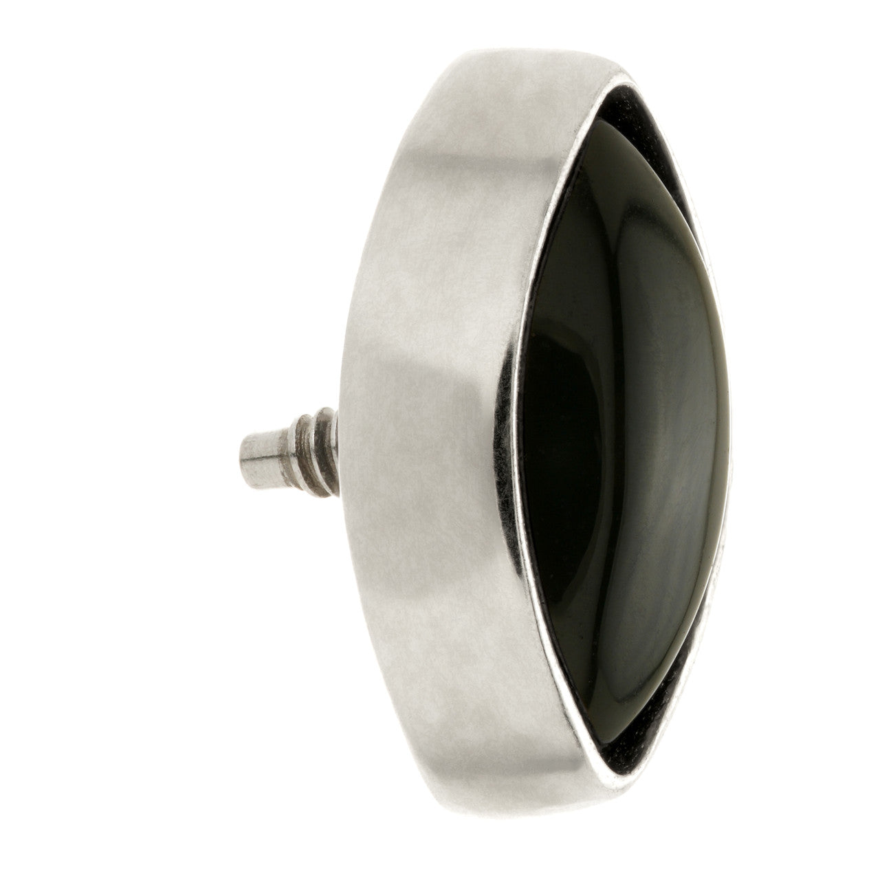 TL - 14ct Gold Internal Black Agate Cabochon Marquise Attachment