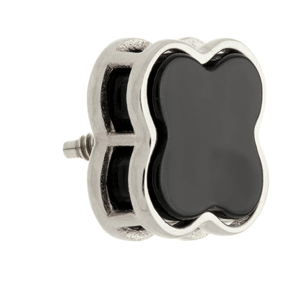 TL - 14ct Gold Internal Black Onyx Clover Attachment