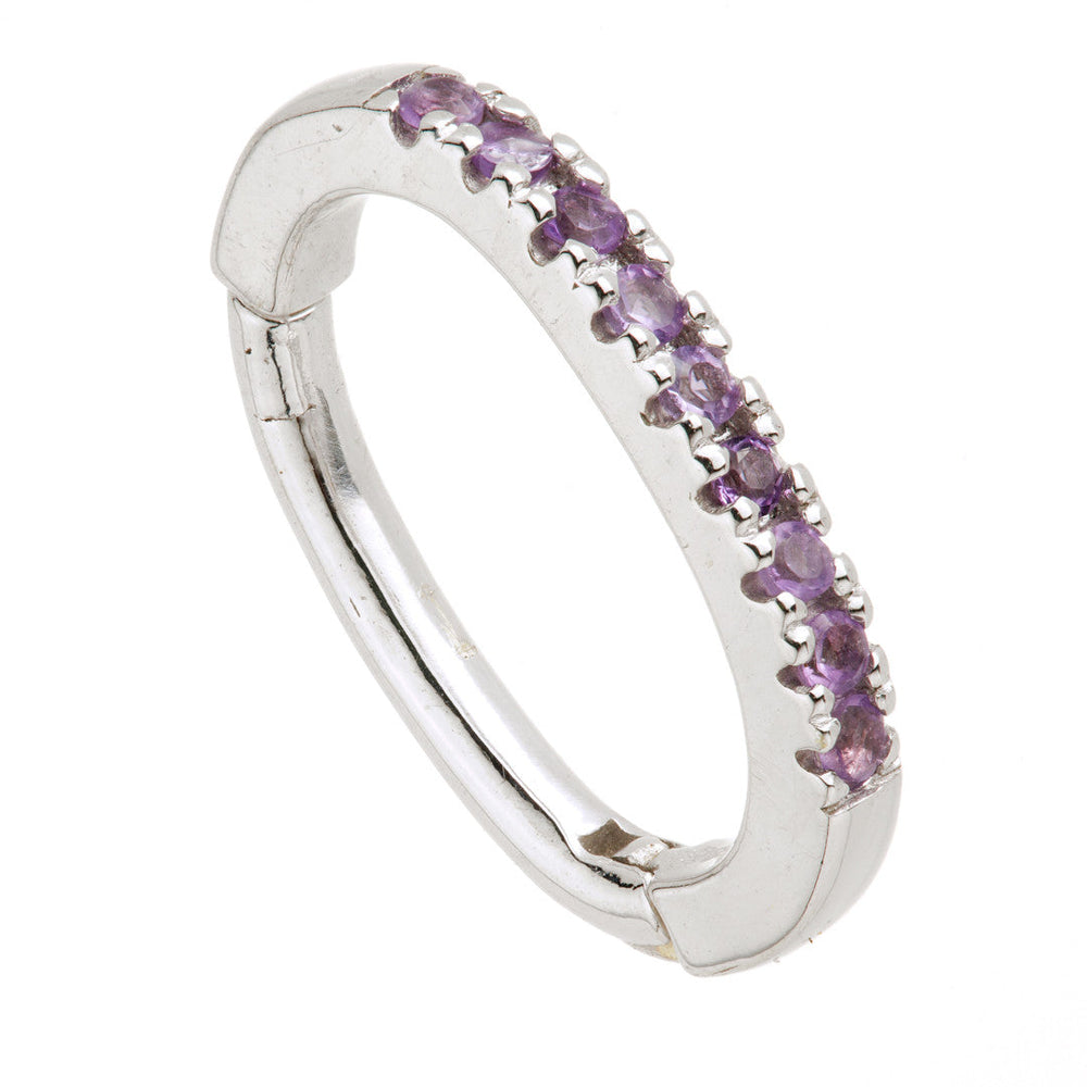TL - Gold Amethyst Pavé Oval Rook Ring-14K-W-1.2-9