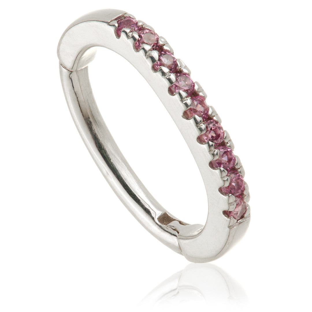 TL - Gold Rhodolite Pavé Oval Rook Ring