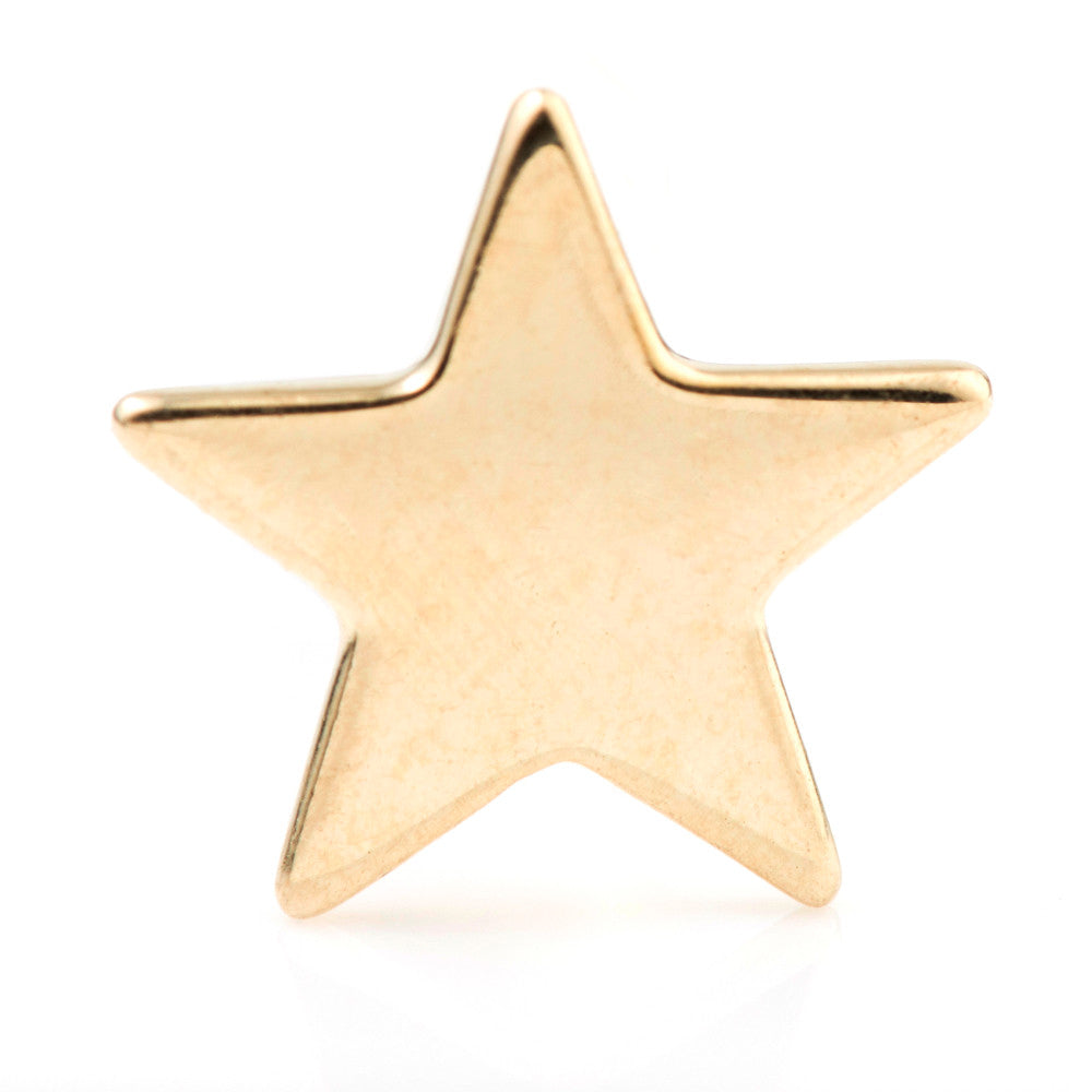 Star Disk 9 Carat Solid Gold Cartilage Barbell Earring
