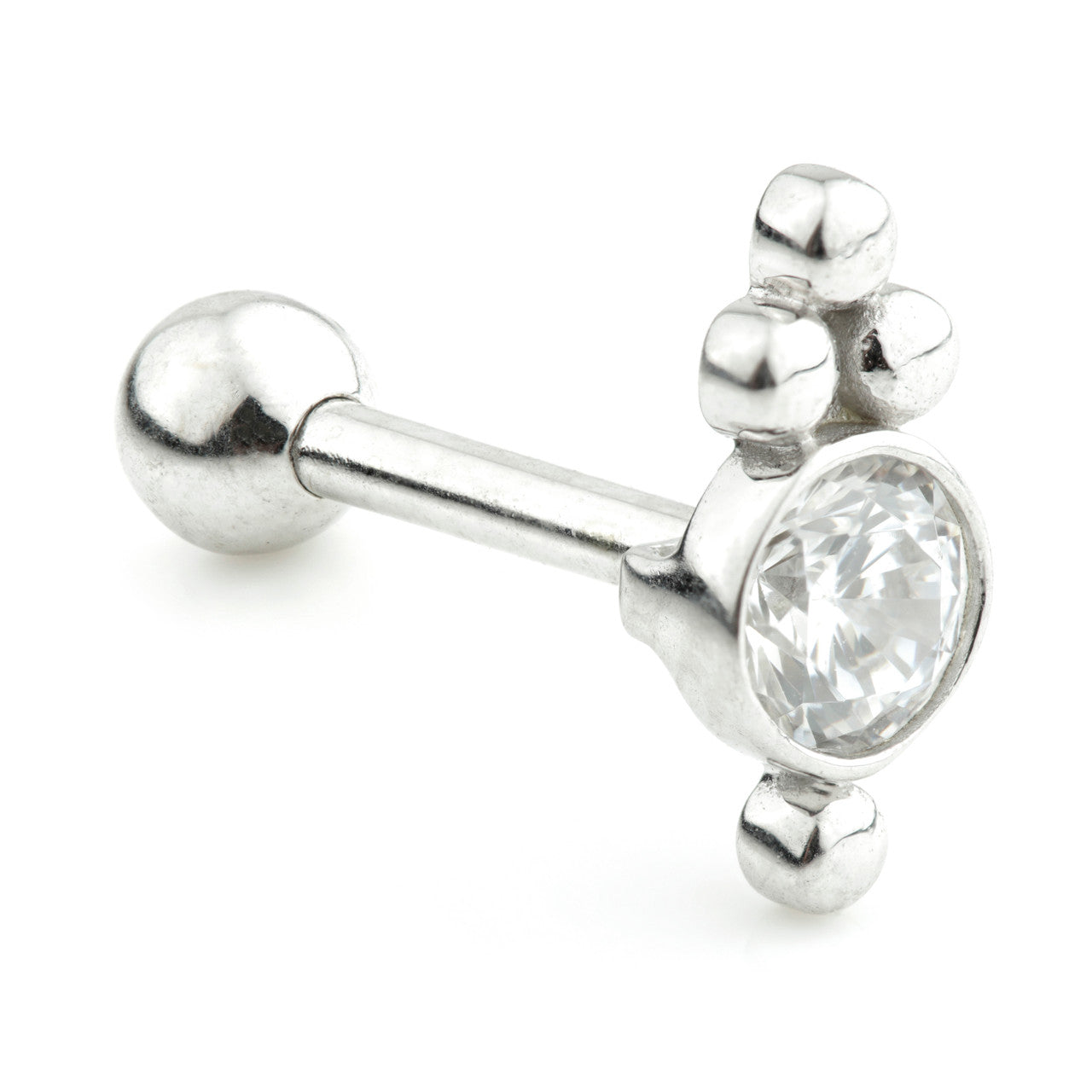 Caeli Gem Solid Gold Cartilage Barbell Earring