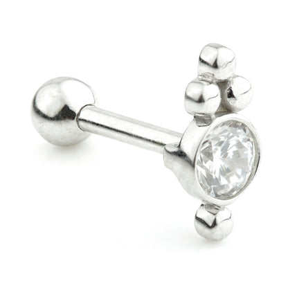 Caeli Gem Solid Gold Cartilage Barbell Earring