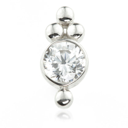 Caeli Gem Solid Gold Cartilage Barbell Earring