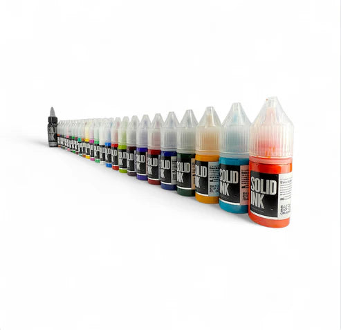 Solid Ink Travel Set x 25 NEW Anti-Leak Bottles (0.5oz Bottles)