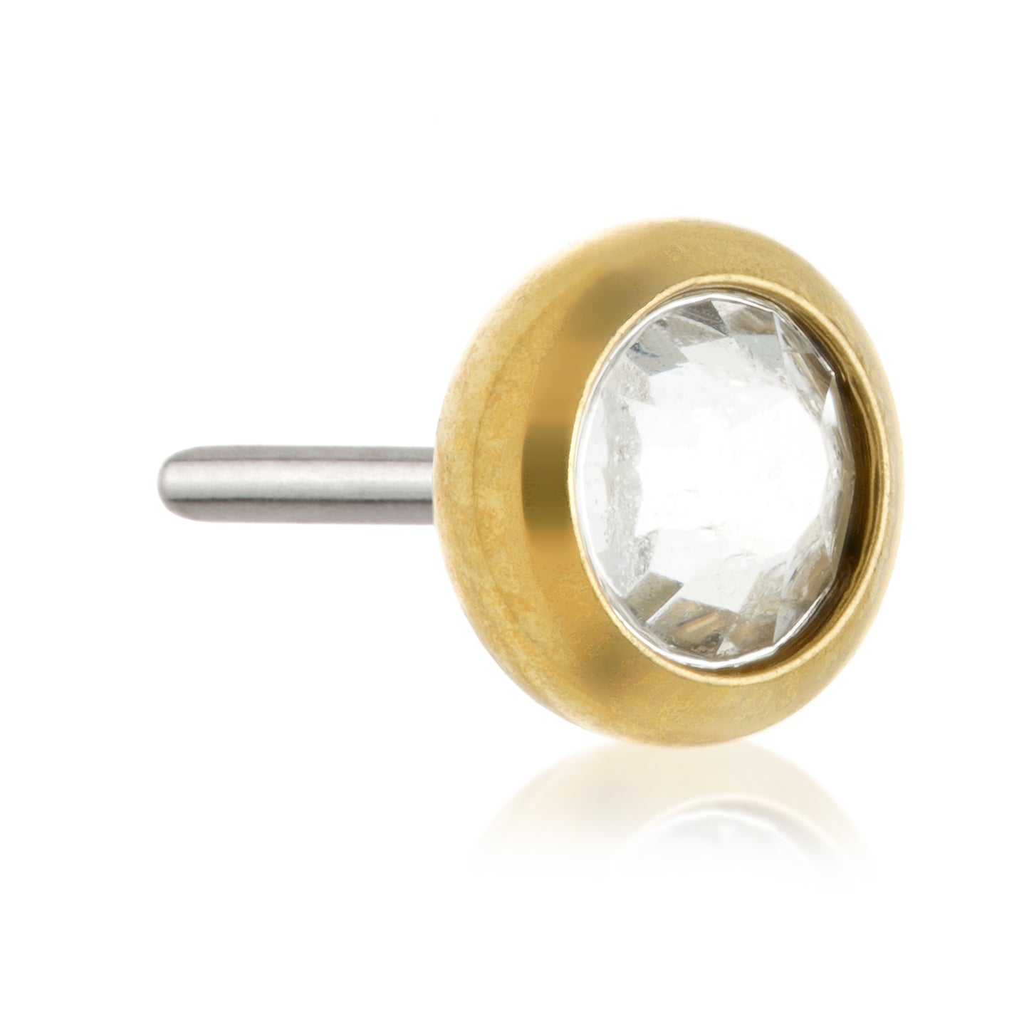 Zircon Gold Threadless Ti Micro Gem Disk