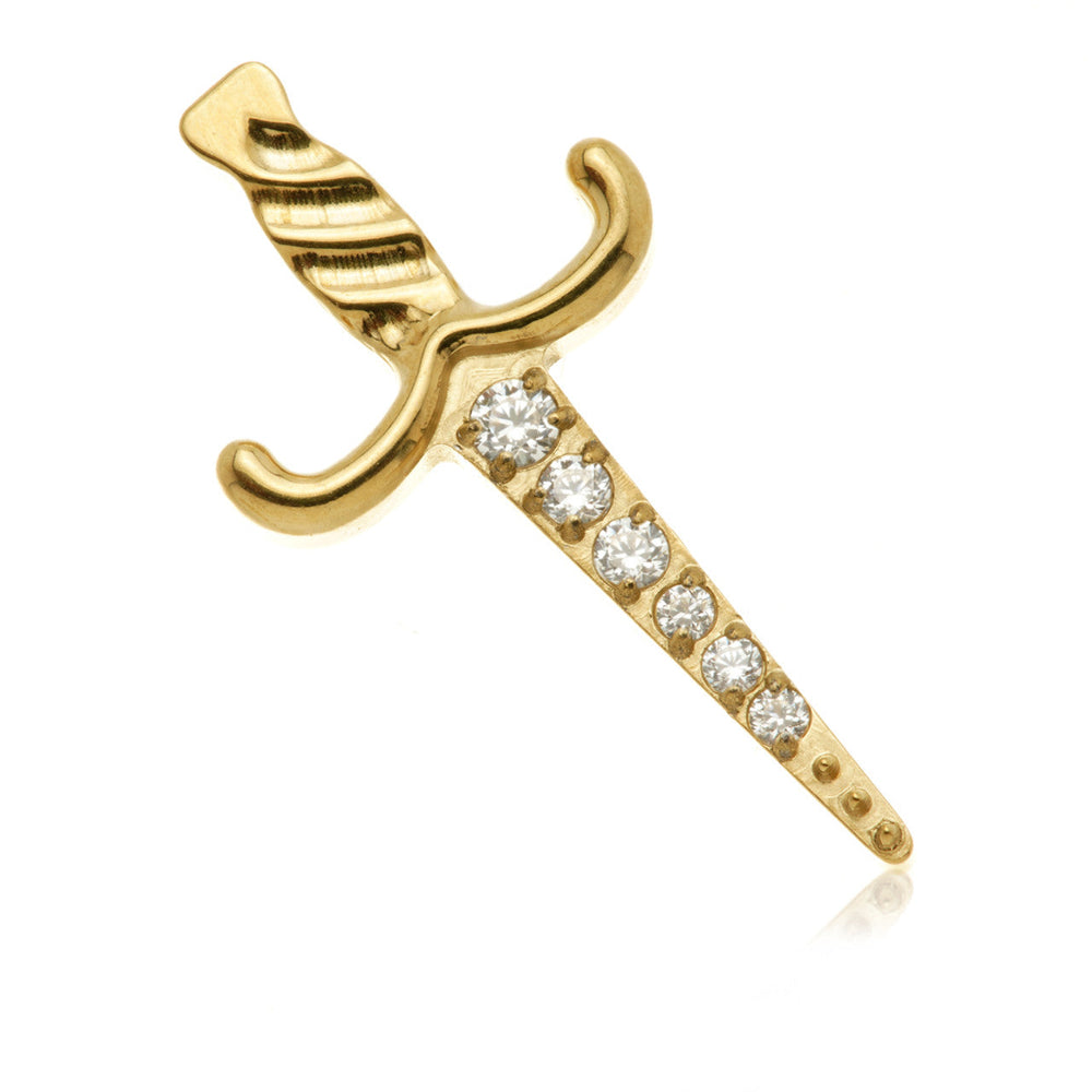 Zircon Gold Ti Internal Large Pavé Dagger Attachment