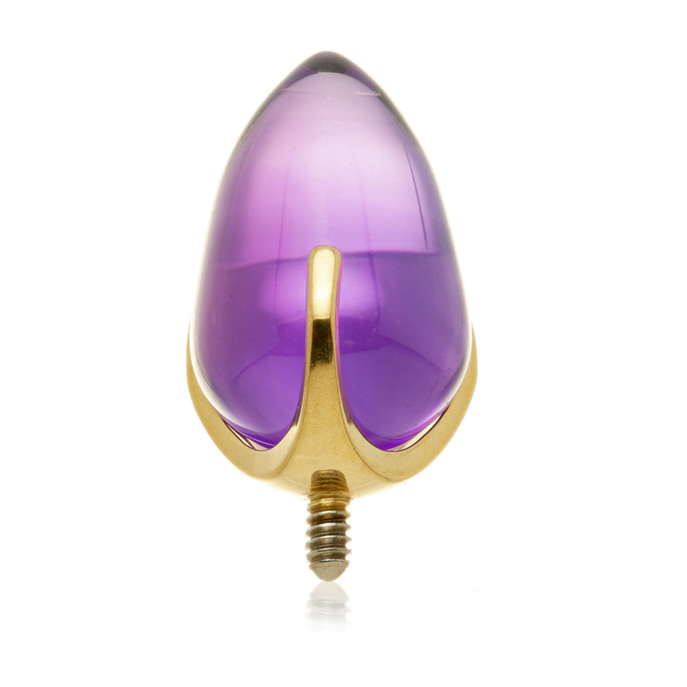 Zircon Gold Ti Internal Natural Stone Bullet Attachment