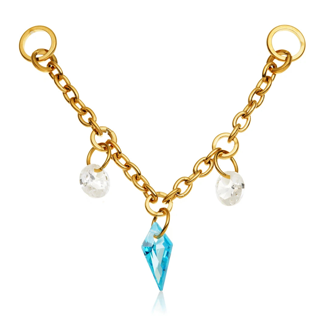 Gold PVD Titanium Kite & Round Chain Attachment