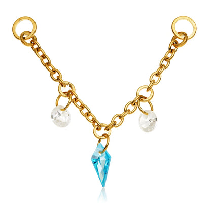 Gold PVD Titanium Kite & Round Chain Attachment