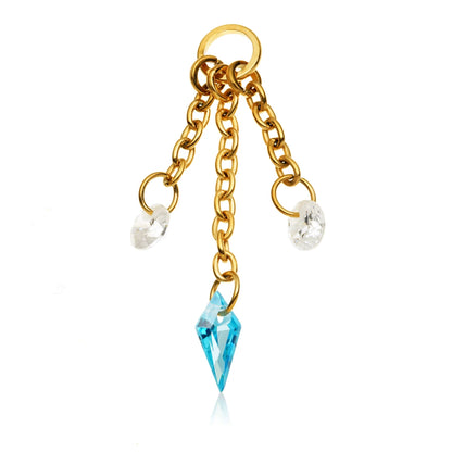 Gold PVD Titanium Kite & Round Hanging Chain Attachment