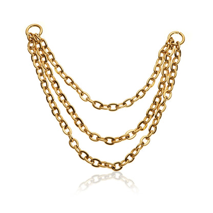 Gold PVD Titanium Triple Chain Attachment