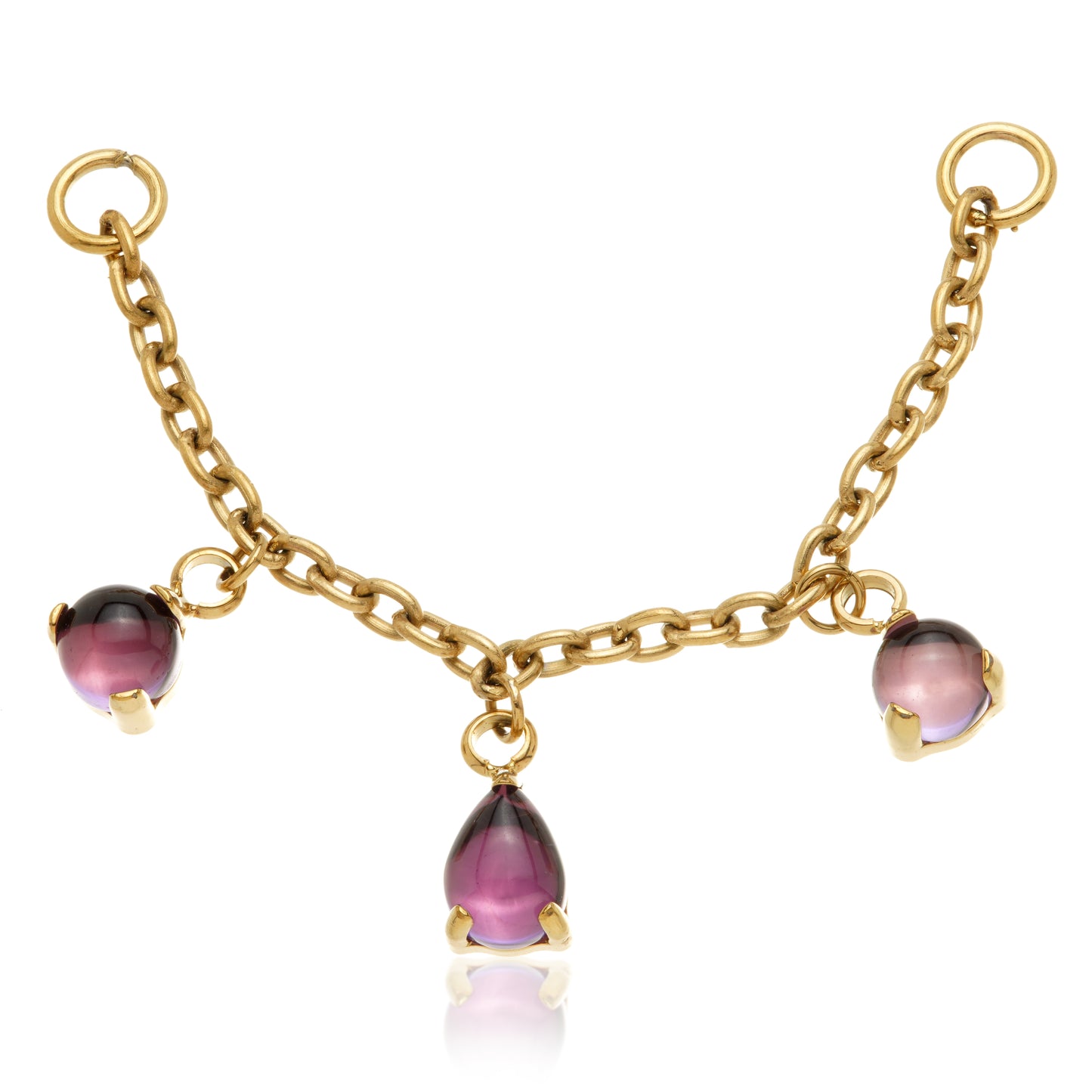 Zircon Gold Titanium Amethyst Multi Shape Chain Attachment