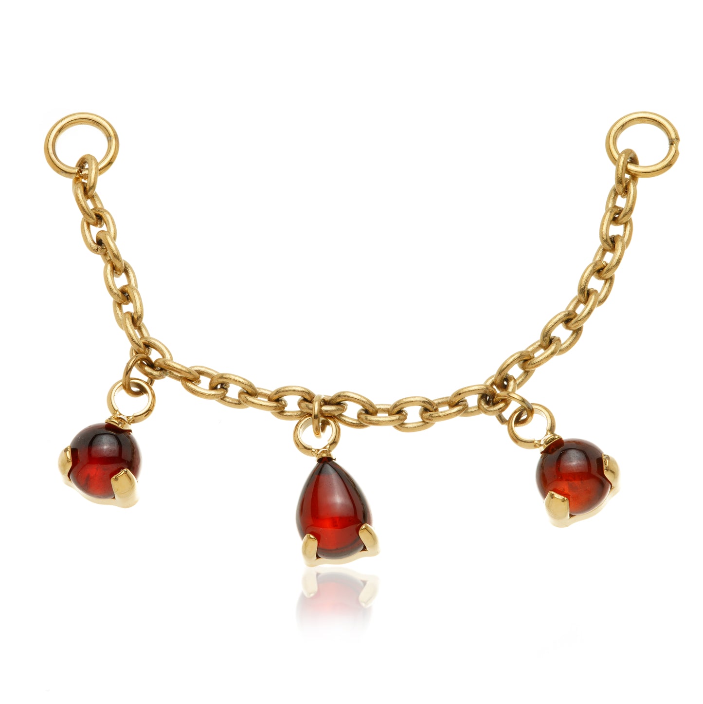 Zircon Gold Titanium Garnet Multi Shape Chain Attachment