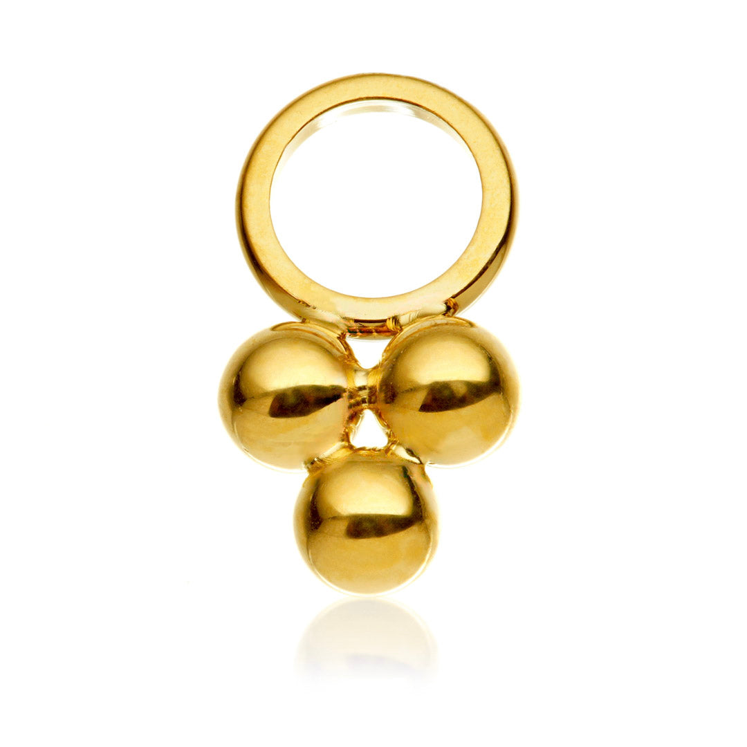Gold PVD Ti Trinity Dot Charm Attachment
