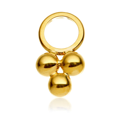 Gold PVD Ti Trinity Dot Charm Attachment