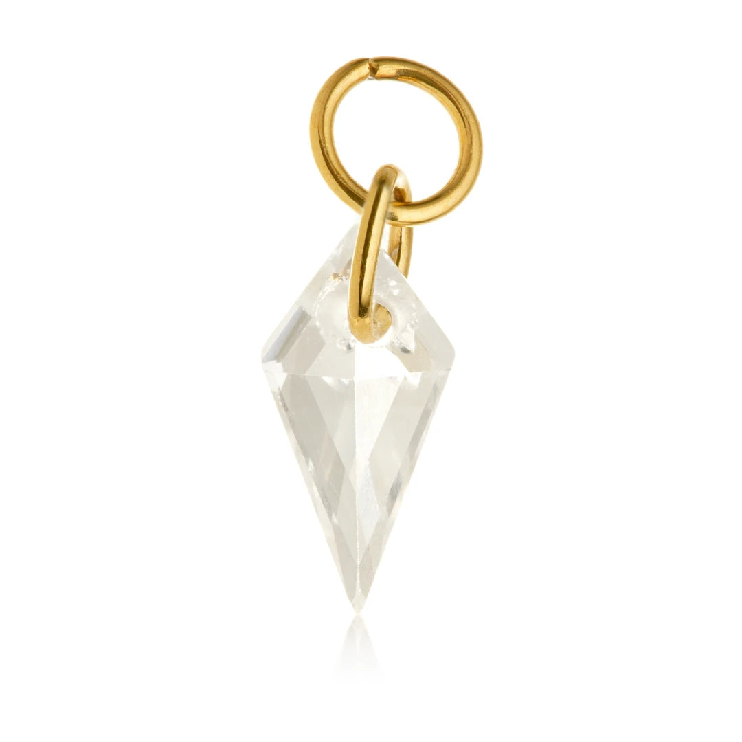 Gold PVD Ti Gem Kite Charm Attachment