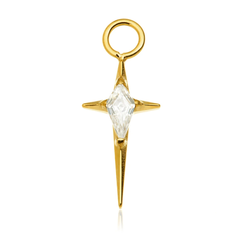 Gold PVD Ti Jewelled Celestial Dagger Charm Attachment