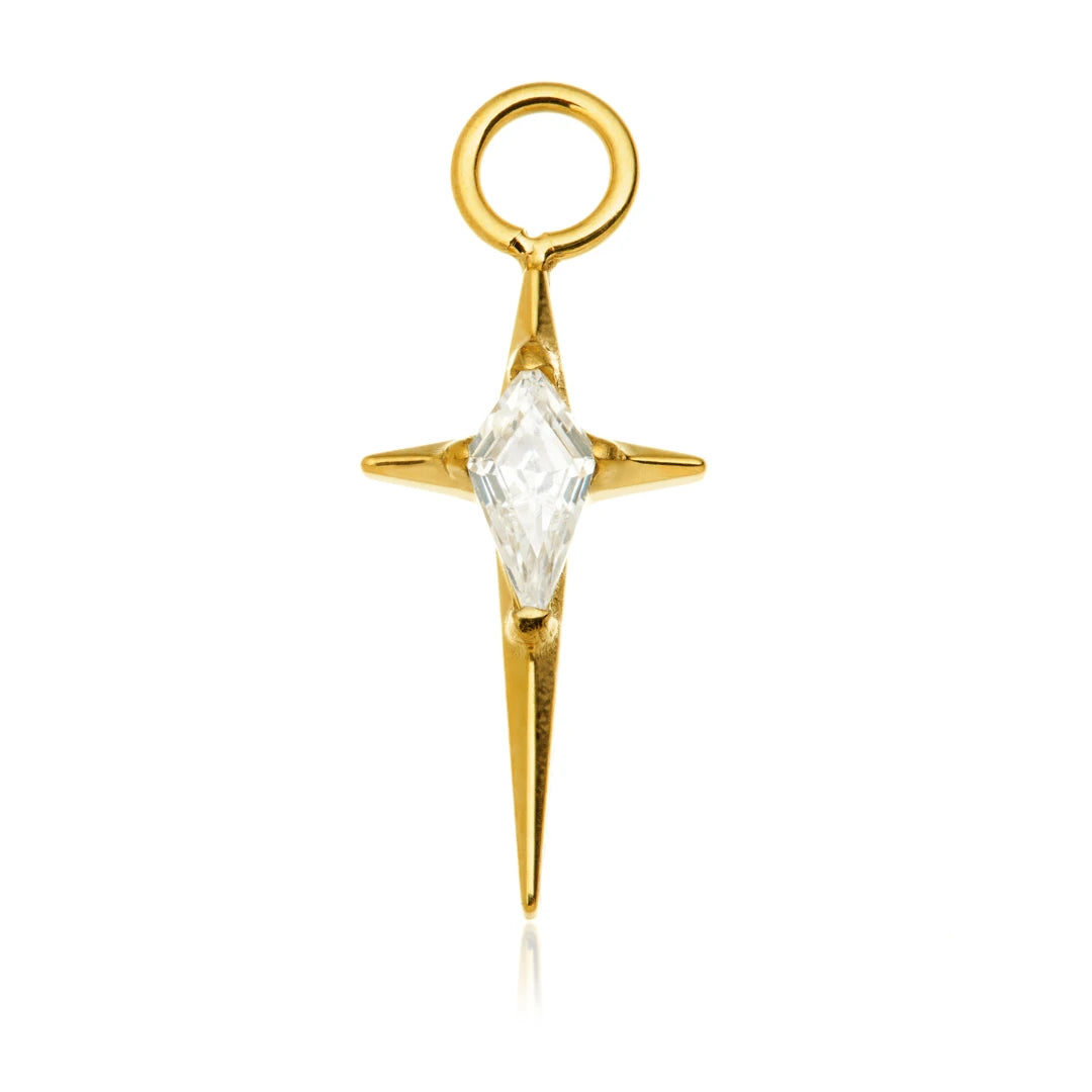 Gold PVD Ti Jewelled Celestial Dagger Charm Attachment
