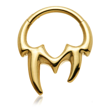 Zircon Gold Ti Couture Vamp Hinge Ring