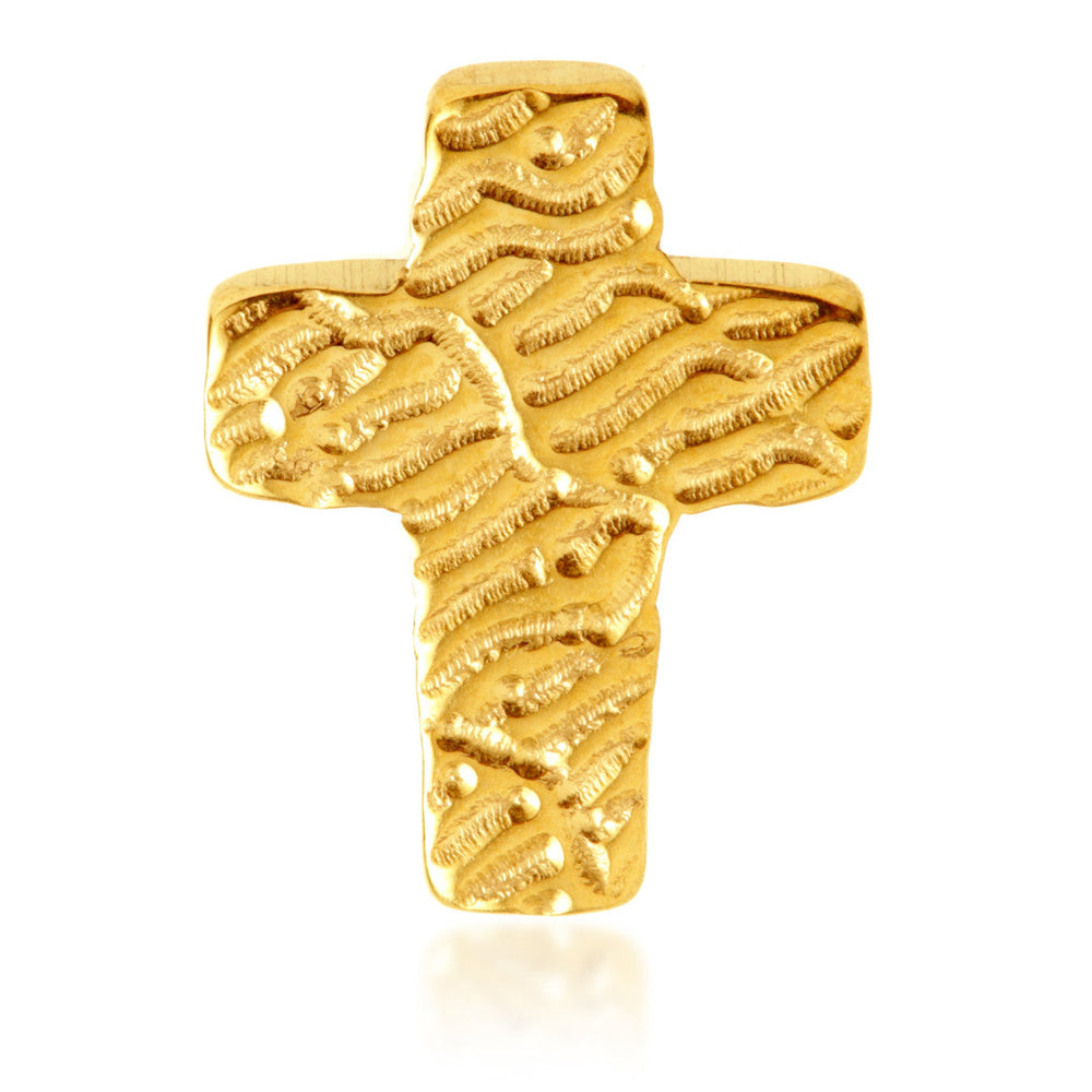 Zircon Gold Ti Internal Rippled Cross Attachment