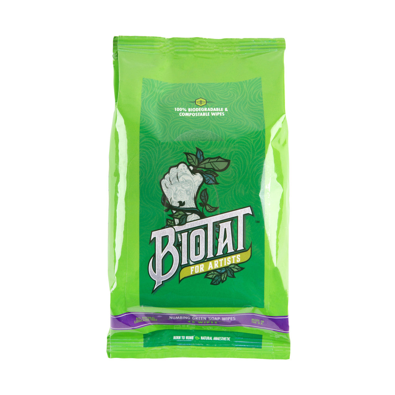 Biotat Green Soap Wipes Pack 40